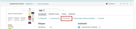 WordPress weboldal klónozása